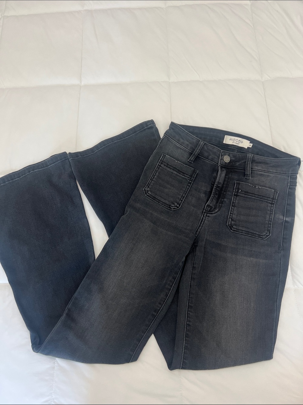 Hidden Flare Denim Pants